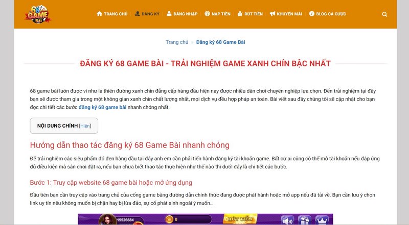 Chuyên mục mang đến các thông tin chi tiết nhất và đánh giá về 68 game bài 